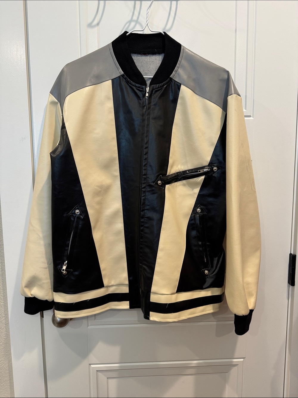 Ferris Bueller’s Black and Cream Two-Tone Bomber Jacket